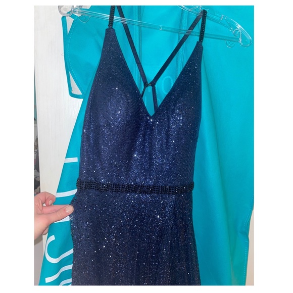 Navy Prom Dress (worn once) - Picture 2 of 7